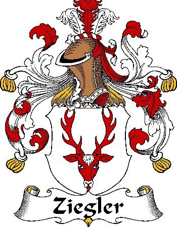Image 0 of Ziegler German Coat of Arms Print Ziegler German Family Crest Print