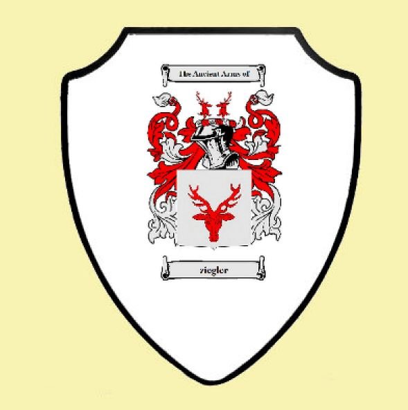 Image 4 of Ziegler German Coat of Arms Family Surname Crest Wooden Wall Plaque Shield