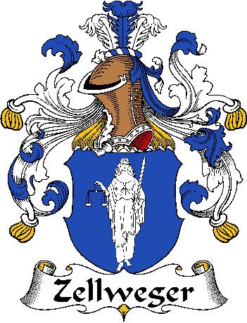 Image 0 of Zellweger German Coat of Arms Print Zellweger German Family Crest Print