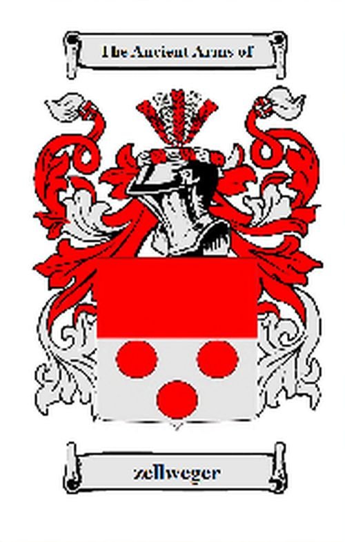 Image 1 of Zellweger German Coat of Arms Print Zellweger German Family Crest Print