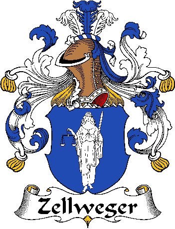Image 0 of Zellweger German Coat of Arms Large Print Zellweger German Family Crest 