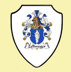 Zellweger German Coat of Arms Family Surname Crest Wooden Wall Plaque Shield