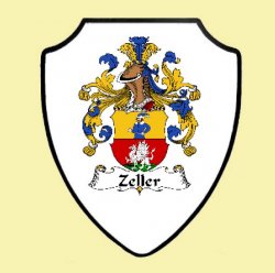 Zeller German Coat of Arms Family Surname Crest Wooden Wall Plaque Shield