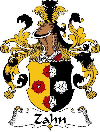 Image 0 of Zahn German Coat of Arms Print Zahn German Family Crest Print