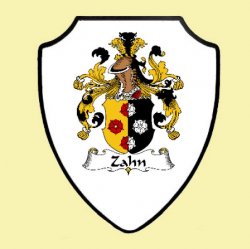 Zahn German Coat of Arms Family Surname Crest Wooden Wall Plaque Shield