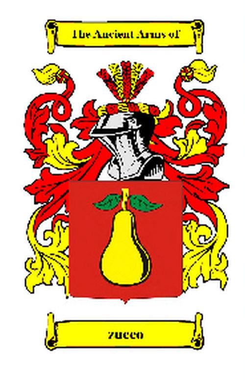 Image 1 of Zucco Italian Coat of Arms Large Print Zucco Italian Family Crest 