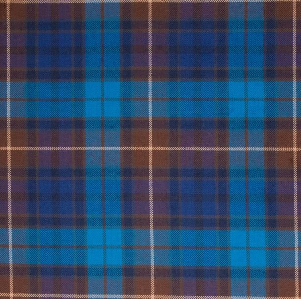 Image 1 of Buchanan Blue Modern Tartan 10oz Reiver Wool Fabric Lightweight Casual Mens Kilt