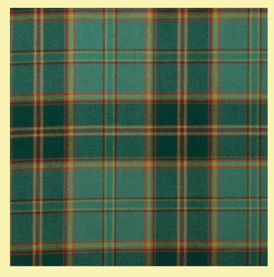 Image 0 of All Ireland Green Tartan 10oz Reiver Wool Fabric Lightweight Casual Mens Kilt