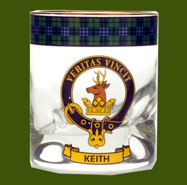 Image 0 of Keith Clansman Crest Tartan Tumbler Whisky Glass Set of 4