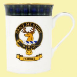 Forbes Balmoral Crest Tartan Bone China Mug Set of 2