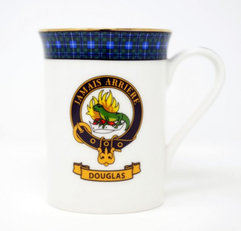 Image 1 of Douglas Balmoral Crest Tartan Bone China Mug Set of 2