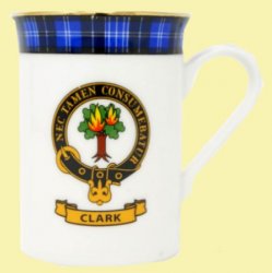 Clark Balmoral Crest Tartan Bone China Mug Set of 2