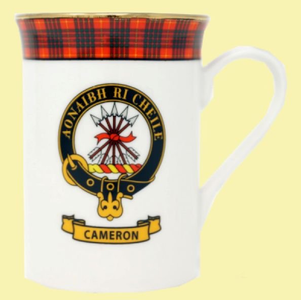 Image 0 of Cameron Balmoral Crest Tartan Bone China Mug Set of 2