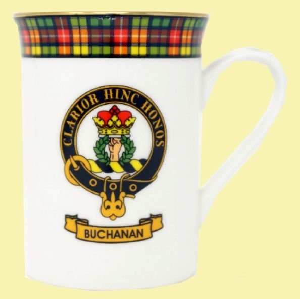 Image 0 of Buchanan Balmoral Crest Tartan Bone China Mug Set of 2