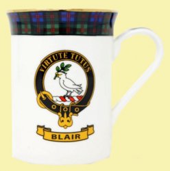 Blair Balmoral Crest Tartan Bone China Mug Set of 2