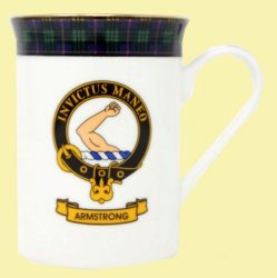 Armstrong Balmoral Crest Tartan Bone China Mug Set of 2