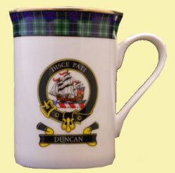 Duncan Balmoral Crest Tartan Bone China Mug Set of 2