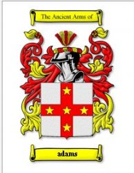Adams Coat of Arms Surname Large Print Adams Family Crest 