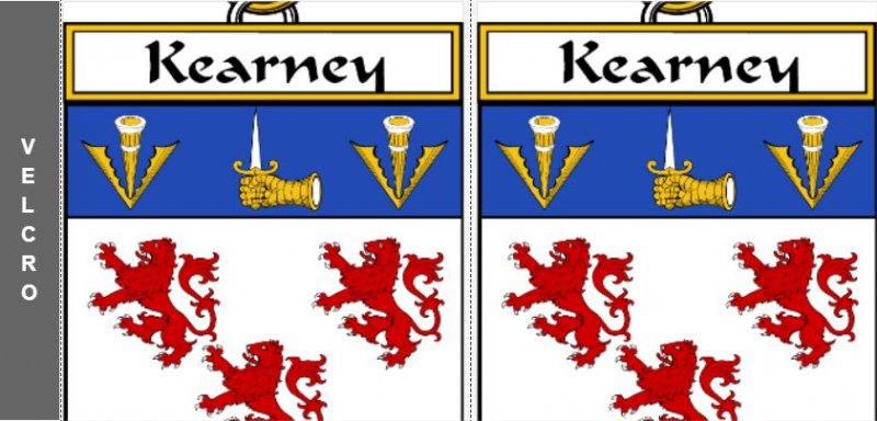 Image 1 of Your Irish Coat of Arms Surname Custom Stubby Holders Set of 2
