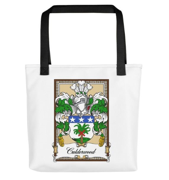 Image 1 of Your Bookplate Coat of Arms Surname Double Sided Polyester Custom Tote Bag