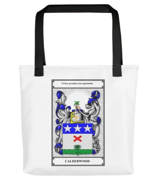 Image 3 of Your Bookplate Coat of Arms Surname Double Sided Polyester Custom Tote Bag