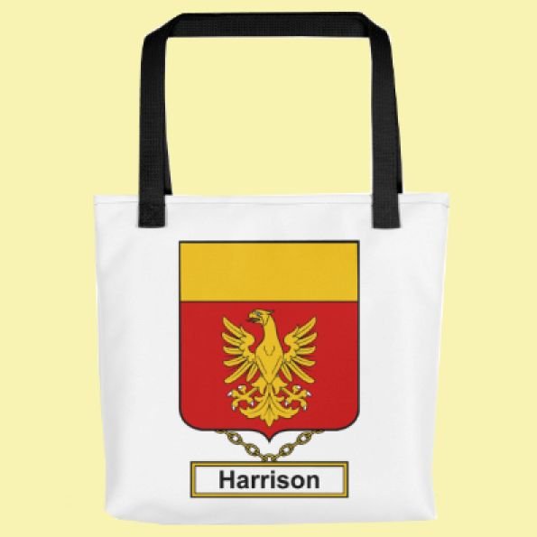 Image 0 of Your English Coat of Arms Surname Double Sided Polyester Custom Tote Bag