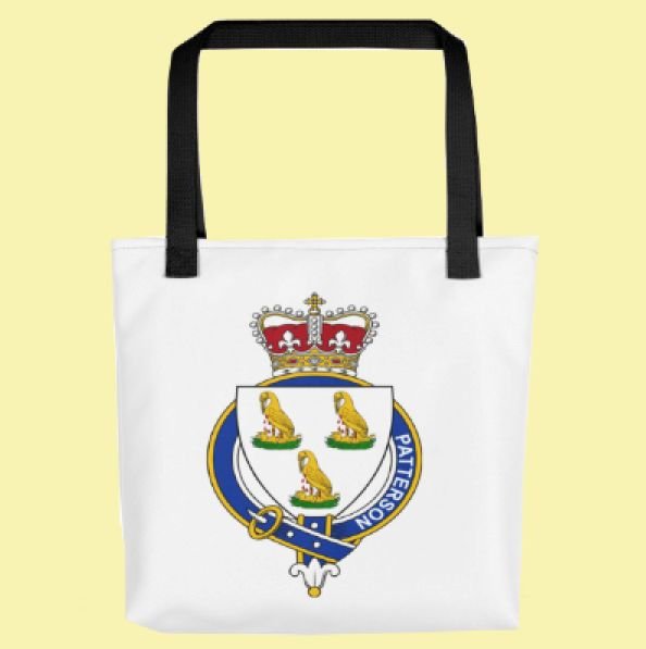 Image 2 of Your English Coat of Arms Surname Double Sided Polyester Custom Tote Bag