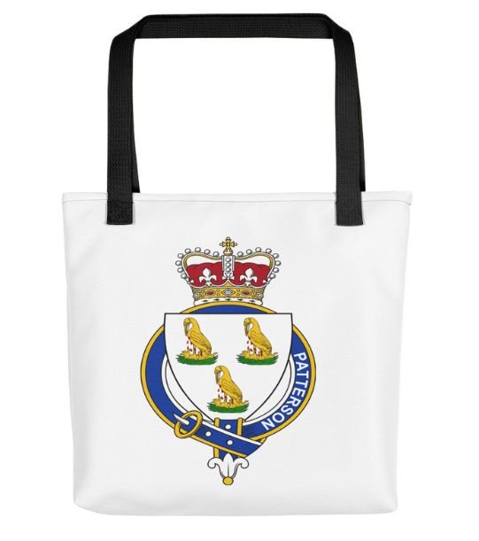 Image 3 of Your English Coat of Arms Surname Double Sided Polyester Custom Tote Bag