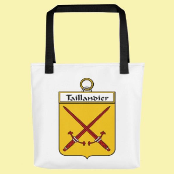 Image 0 of Your French Coat of Arms Surname Double Sided Polyester Custom Tote Bag