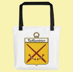Your French Coat of Arms Surname Double Sided Polyester Custom Tote Bag
