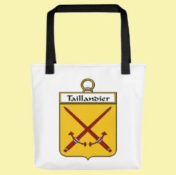 Your French Coat of Arms Surname Double Sided Polyester Custom Tote Bag