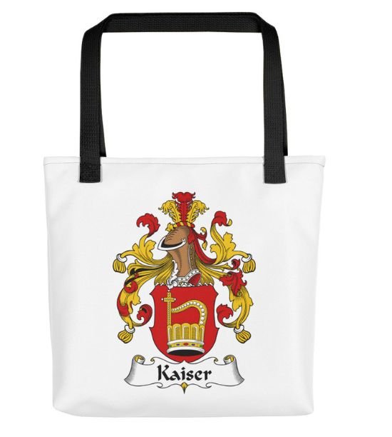 Image 1 of Your German Coat of Arms Surname Double Sided Polyester Custom Tote Bag