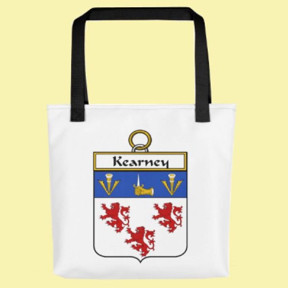Image 0 of Your Irish Coat of Arms Surname Double Sided Polyester Custom Tote Bag