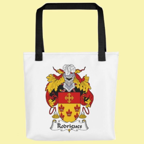 Image 1 of Your Spanish Coat of Arms Surname Double Sided Polyester Custom Tote Bag
