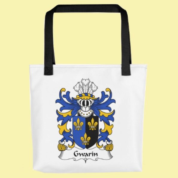 Image 0 of Your Welsh Coat of Arms Surname Double Sided Polyester Custom Tote Bag