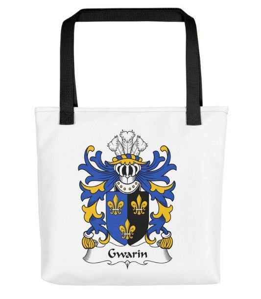 Image 1 of Your Welsh Coat of Arms Surname Double Sided Polyester Custom Tote Bag
