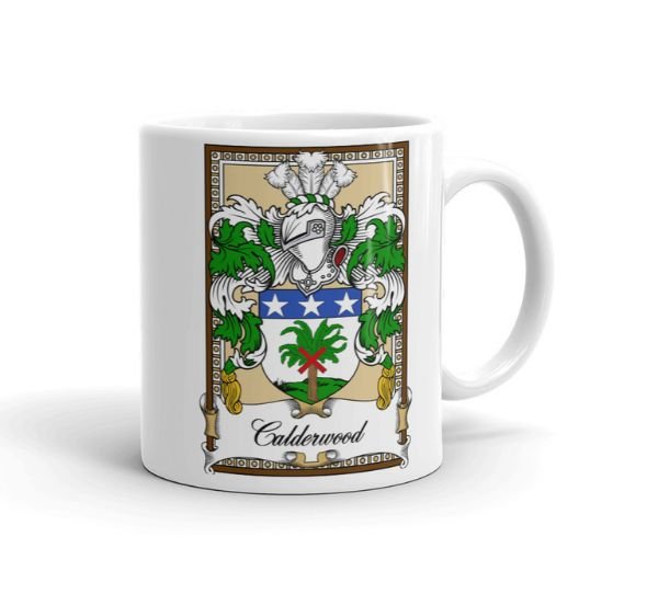 Image 1 of Your Bookplate Coat of Arms Surname Double Sided Ceramic Mugs Set of 2