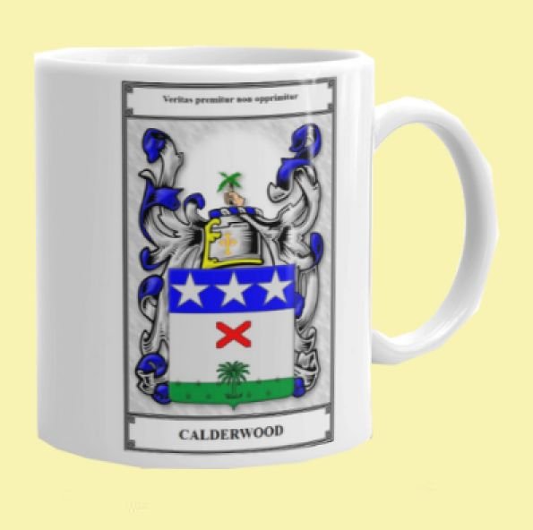 Image 2 of Your Bookplate Coat of Arms Surname Double Sided Ceramic Mugs Set of 2