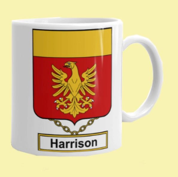Image 0 of Your English Coat of Arms Surname Double Sided Ceramic Mugs Set of 2