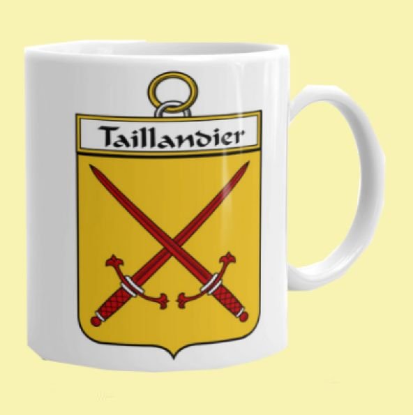 Image 0 of Your French Coat of Arms Surname Double Sided Ceramic Mugs Set of 2