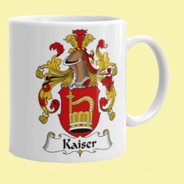Image 0 of Your German Coat of Arms Surname Double Sided Ceramic Mugs Set of 2