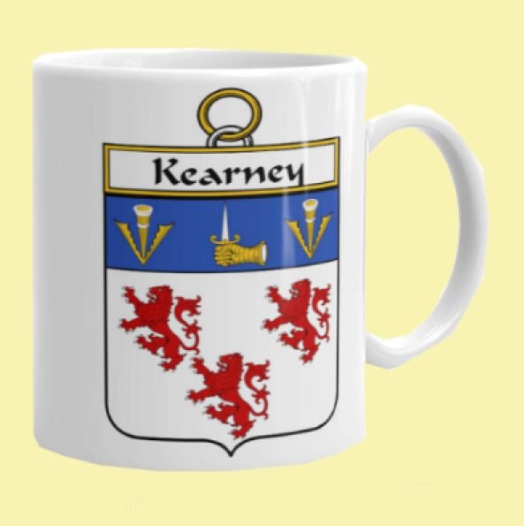 Image 0 of Your Irish Coat of Arms Surname Double Sided Ceramic Mugs Set of 2