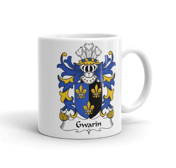 Image 1 of Your Welsh Coat of Arms Surname Double Sided Ceramic Mugs Set of 2