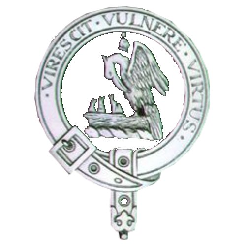 Image 1 of Stewart Clan Badge Polished Sterling Silver Stewart Clan Crest