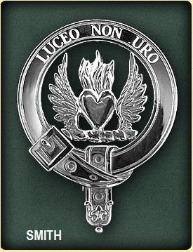 Image 2 of Smith Clan Badge Polished Sterling Silver Smith Clan Crest