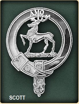 Image 2 of Scott Clan Badge Polished Sterling Silver Scott Clan Crest
