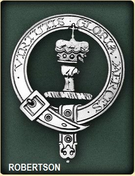 Robertson Clan Badge Polished Sterling Silver Robertson Clan Crest