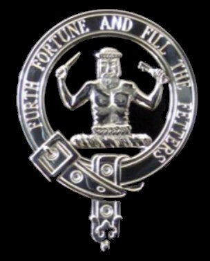 Image 2 of Murray Clan Badge Polished Sterling Silver Murray Clan Crest