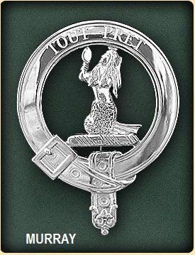 Image 4 of Murray Clan Badge Polished Sterling Silver Murray Clan Crest