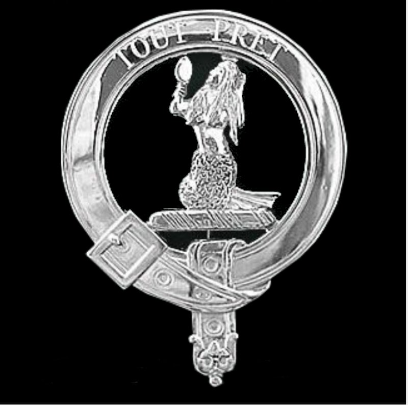 Image 0 of Murray Clan Badge Polished Sterling Silver Murray Clan Crest